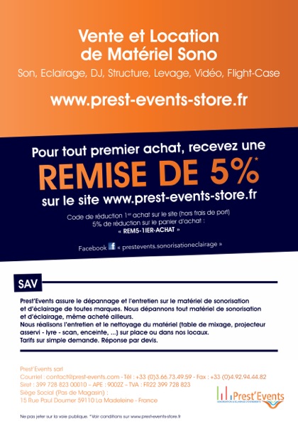 Flyer Prest'Events 2013
