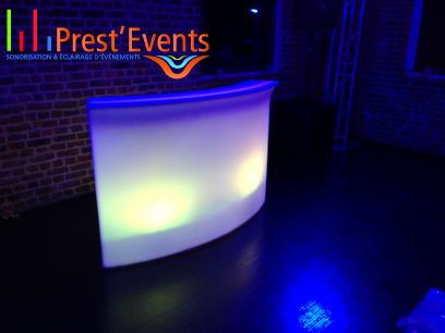 break bar slide lumineux mobiled prestevents Prest'Events Sonorisation Eclairage Mobilier Led Lille