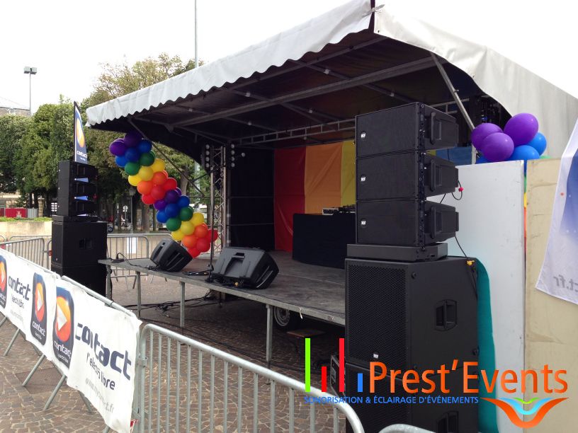 Sonorisation Eclairage Gay Pride Lille 2014 Place de la République Village Prest-Events PrestEvents Prest Events Prest'Events