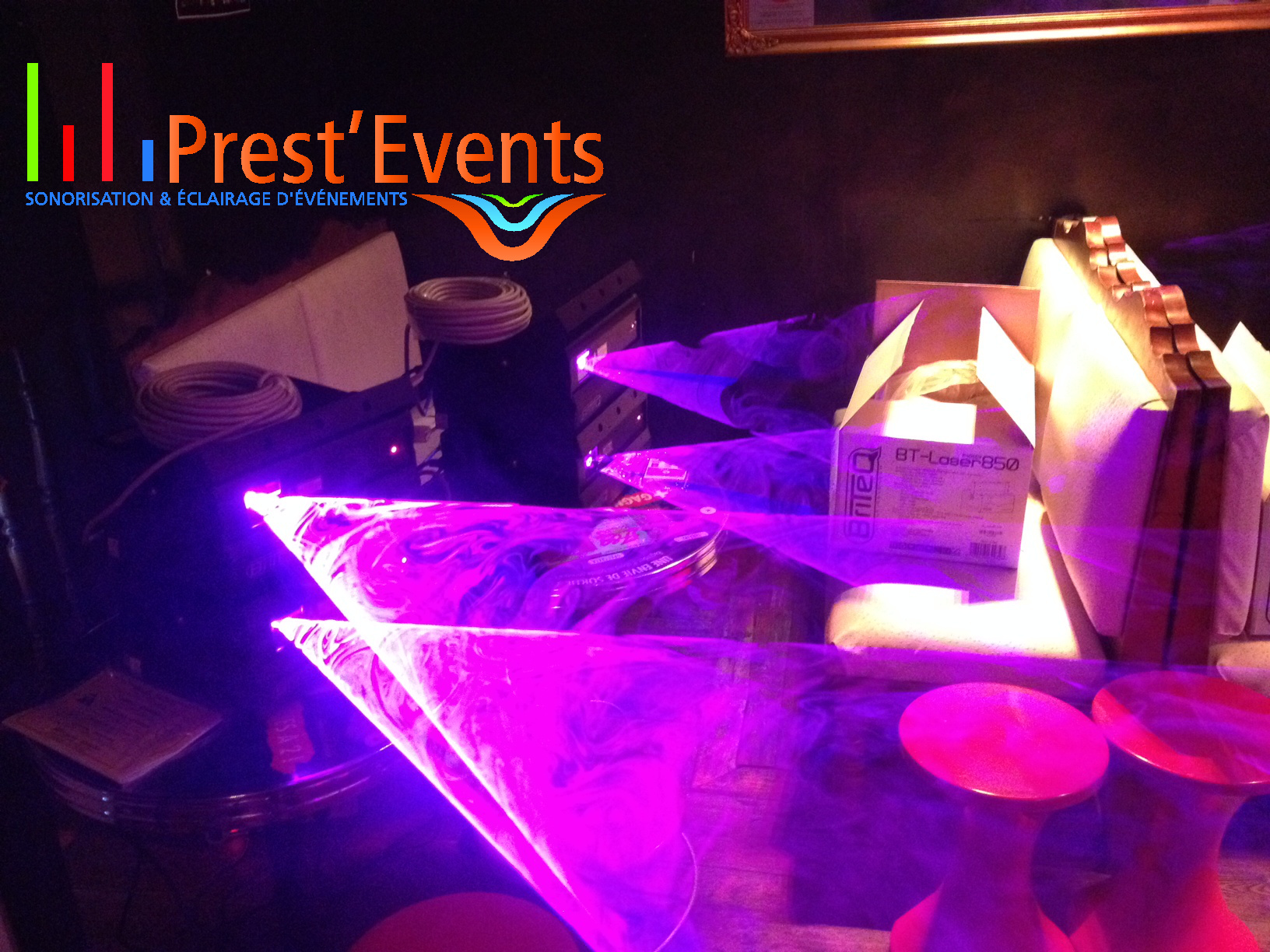 Prest'Events Sonorisation Eclairage Lille MA Lighting Command Wing On Pc show laser briteq ilda pangolin quickshow
