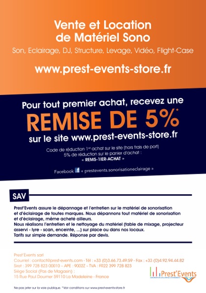 Flyer Prest'Events 2013