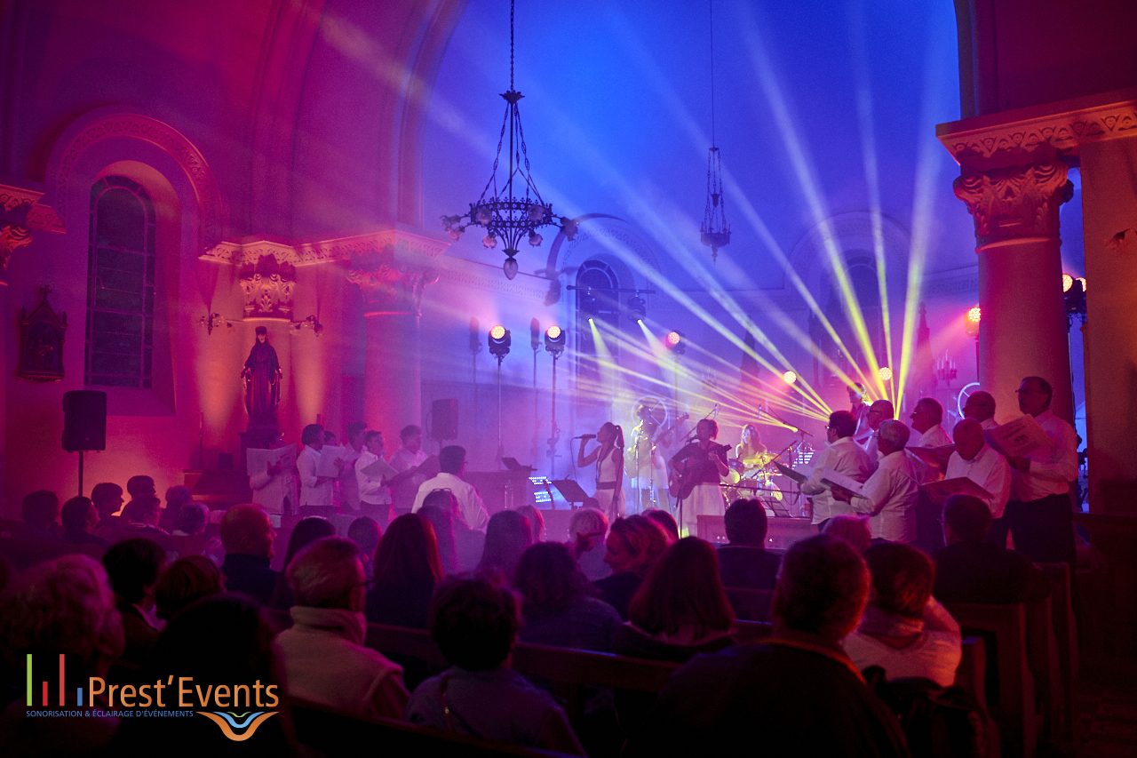 Sonorisation éclairage - spectacle vivant son et lumire église nord pas de calais régie technique concert live chorale