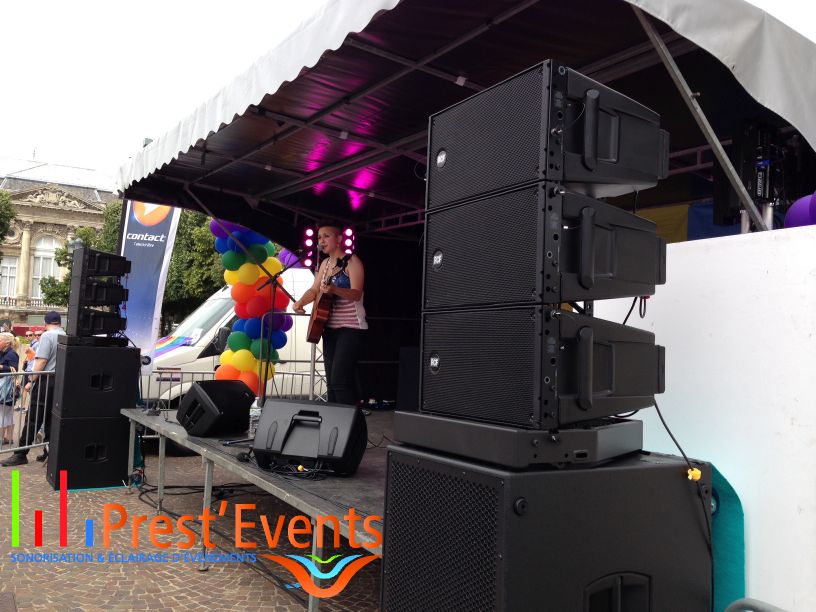Sonorisation Eclairage Gay Pride Lille 2014 Place de la République Village Prest-Events PrestEvents Prest Events Prest'Events