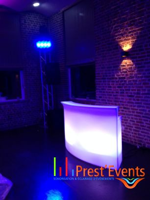 break bar slide lumineux mobiled prestevents Prest'Events Sonorisation Eclairage Mobilier Led Lille