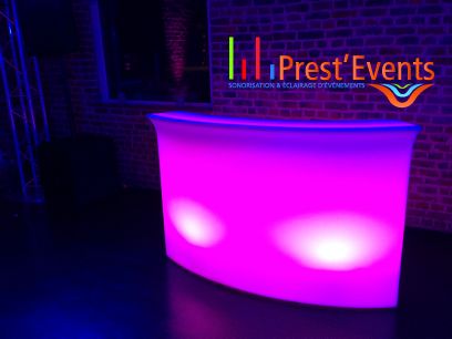 break bar slide lumineux mobiled prestevents Prest'Events Sonorisation Eclairage Mobilier Led Lille