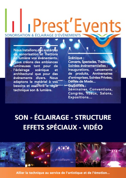 Flyer Prest'Events 2013